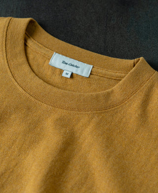 Regular Fit Heavyweight Tubular Jersey T-Shirt - Mustard
