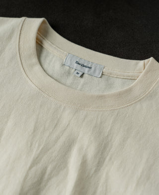 Regular Fit Heavyweight Tubular Jersey T-Shirt - Cream White