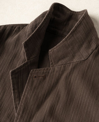Blazer décontracté à chevrons style années 1930 - Marron