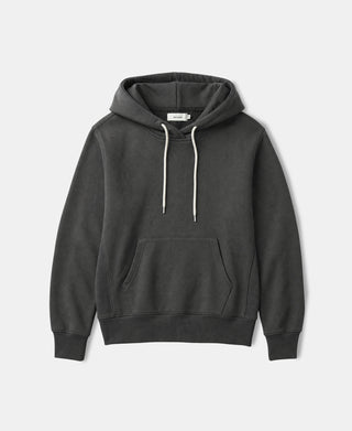 1950s Heavyweight Cotton Fleece Hoodie - Dark Gray