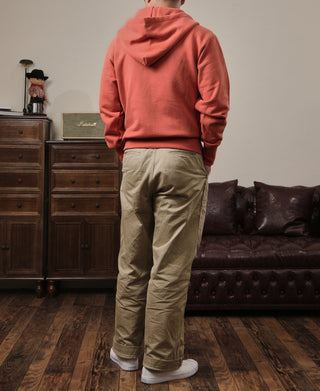 17.5 oz Terry Cloth Zip-Up Hoodie - Brick Red