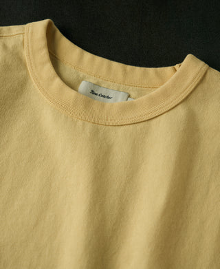 1900s Heavyweight Cotton Jersey Boxy T-Shirt - Yellow