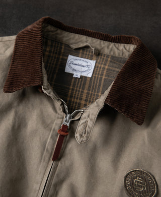 Flannel Lined Twill Harrington Jacket - Faded Khaki