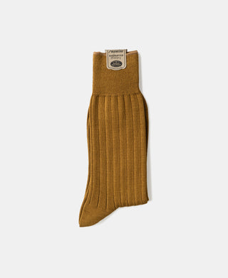 1950s Ribbed Dress Socks - Ginger