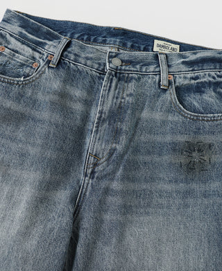 1960s Washed Denim Trousers - Repaired Edition