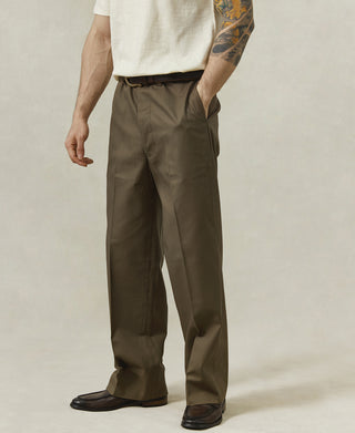 Lot 826 1940s Herringbone Work Trousers - Light Brown