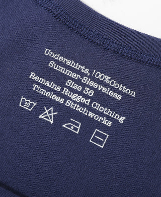 1940s Tubular Marcel Tank Top - Navy