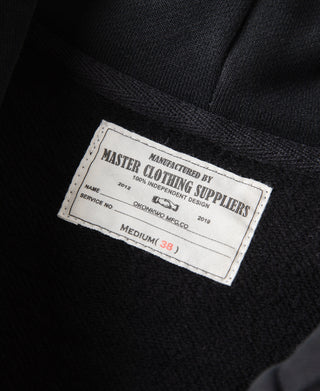 Heavyweight Terry Zip-Up Hoodie - Black