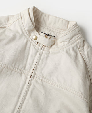 Undyed Selvedge Denim Biker Jacket