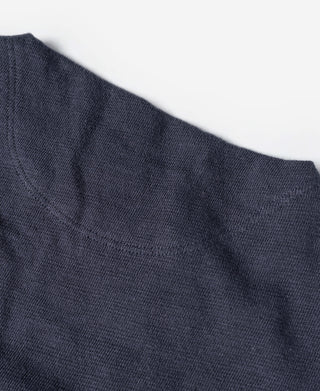 Side Closing Short Sleeve Henley T-Shirt - Navy