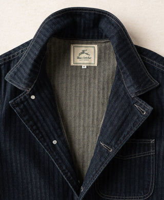 1920s Herringbone Denim Work Jacket