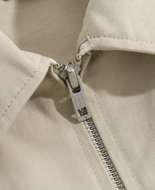 1950s Zip Up Campus Sport Jacket - Apricot