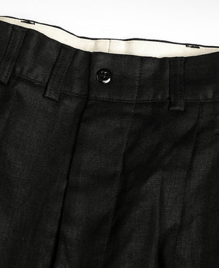 Lot 841 1940s Linen Two Tuck Slacks - Black