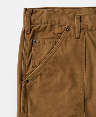 Canvas Double Knee Work Trousers - Brown