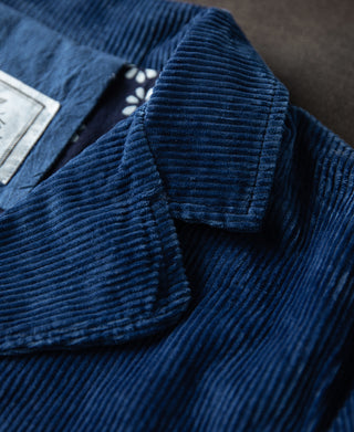 French Indigo-Dyed Corduroy Work Jacket