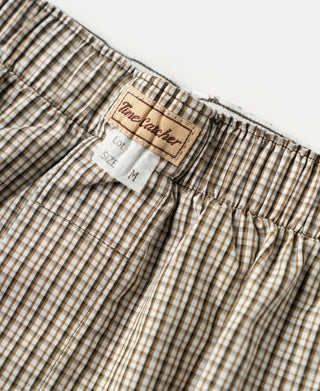 1950s Cotton Boxer Shorts - Brown Stripes