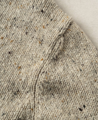 Roll Neck Pure Wool Fisherman Sweater - Ecru