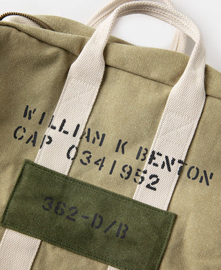 front view of Cotton Canvas Crossbody Messenger Bag