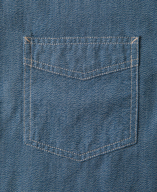 1930s Jaspé Workshirt - Grayish Blue