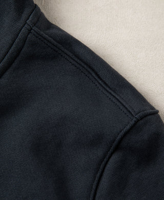 1950s Heavyweight Cotton Fleece Hoodie - Dark Blue