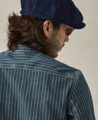 9 oz Wabash Striped Indigo Work Shirt