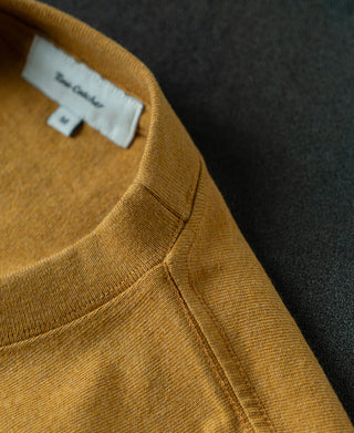 Regular Fit Heavyweight Tubular Jersey T-Shirt - Mustard