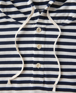 Classic Fit Breton Stripe Cotton Jersey Hoodie