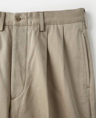 Lot 830 1940s Two Tuck Chino Trousers - Khaki