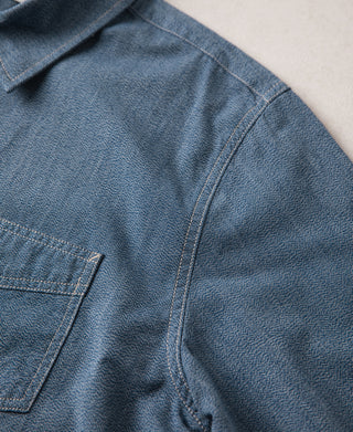 1930s Jaspé Workshirt - Grayish Blue