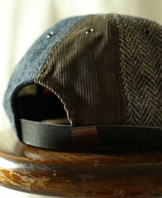 Harris Tweed Wool Herringbone&Corduroy Baseball Cap