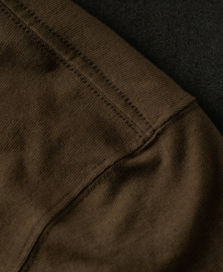 Regular Fit Heavyweight Tubular Jersey T-Shirt - Brown