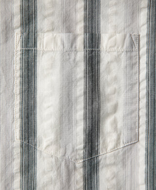 1940s Seersucker Stripe Shirt - White