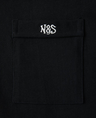 Raglan Sleeve Cotton-Piqué Polo Shirt - Black