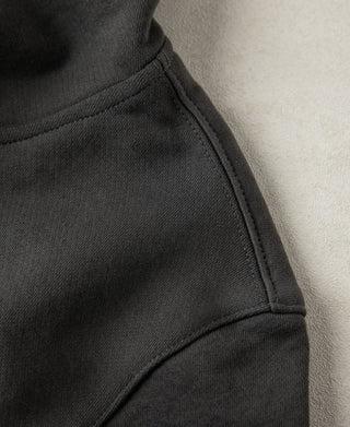 1950s Heavyweight Cotton Fleece Hoodie - Dark Gray