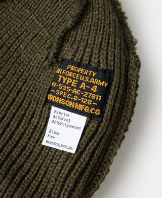WWII USAAF A-4 Wool Watch Cap - Olive