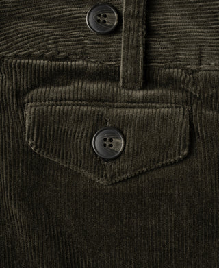 1920s Heavy Corduroy Farmer Work Trousers - Dark Green