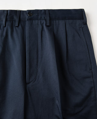 Lot 830 1940s Two Tuck Chino Trousers - Navy