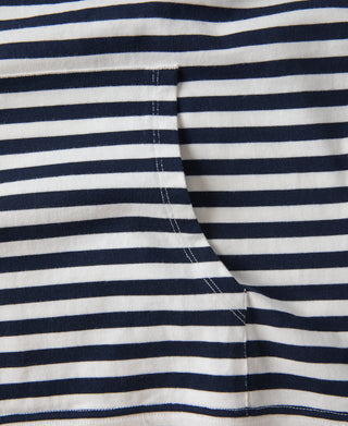Classic Fit Breton Stripe Cotton Jersey Hoodie