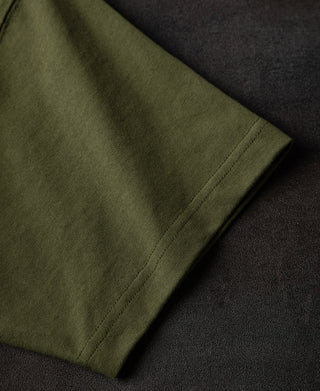 1900s Heavyweight Cotton Jersey Boxy T-Shirt - Olive