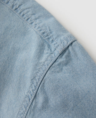 Military Wash Chambray Workshirt - Washed Blue