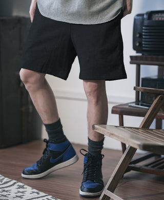 15 oz French Terry Sweat Shorts - Black