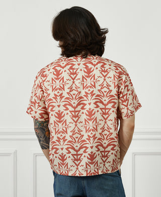 Plants Print Cuban Collar Aloha Shirt