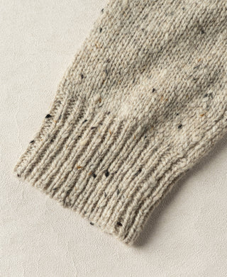 Roll Neck Pure Wool Fisherman Sweater - Ecru