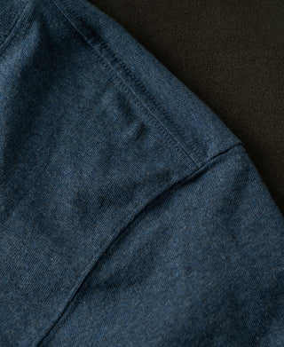 Regular Fit Heavyweight Tubular Jersey T-Shirt - Denim Blue