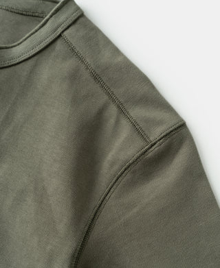 Vintage Long Sleeve Henley Shirt - Light Olive