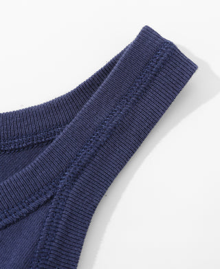 1940s Tubular Marcel Tank Top - Navy