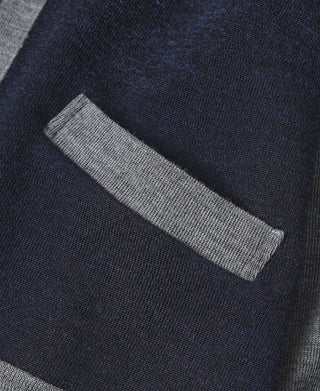 Lot 913 1940s Contrast Wool Cardigan - Navy/Gray