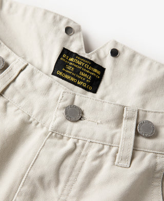 12 oz Canvas Railroad Work Pants- White