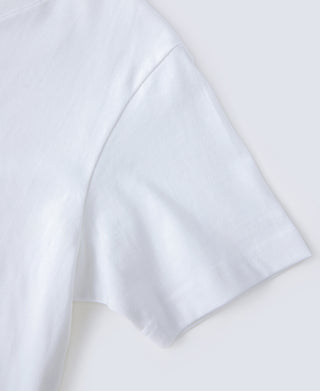 7.2 oz Cotton V-Neck Tubular T-Shirt - White