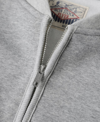 Racing Half-Zip Heavyweight Fleece Sweatshirt - Gray